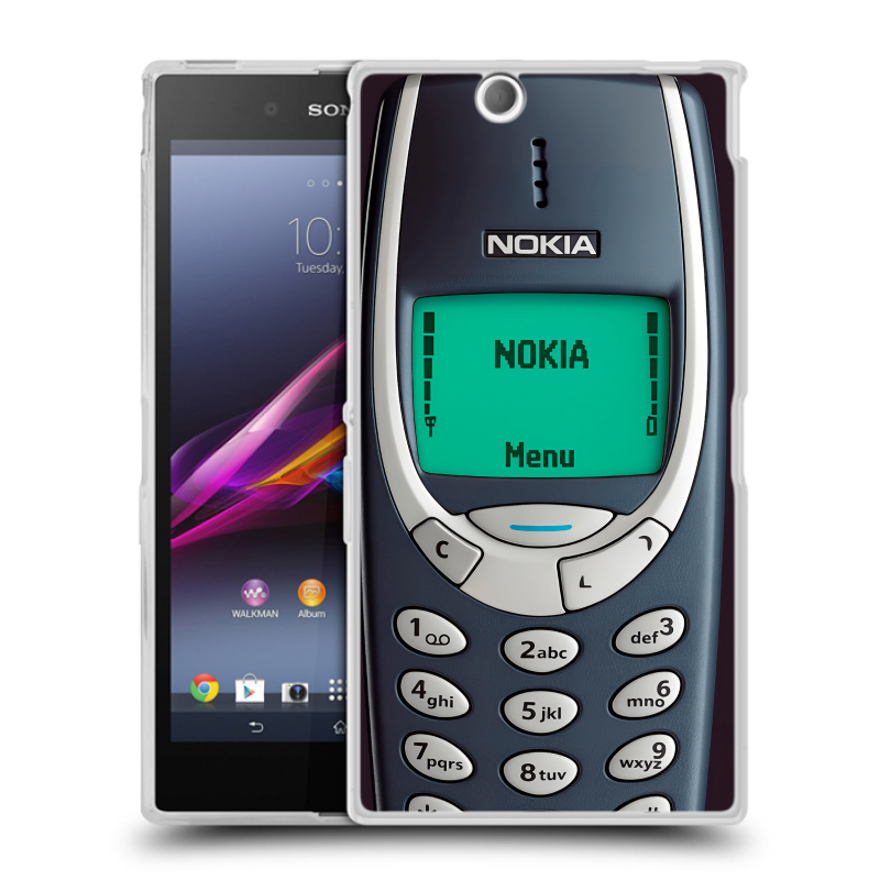 Силиконовый чехол на Sony Xperia Z Ultra с принтом Старый телефон Силиконовый чехол на Sony Xperia Z Ultra с принтом Старый телефон