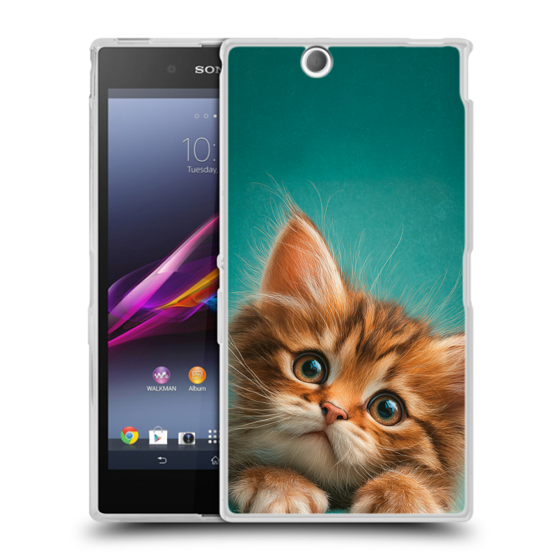 Силиконовый чехол на Sony Xperia Z Ultra с принтом котенок Силиконовый чехол на Sony Xperia Z Ultra с принтом котенок