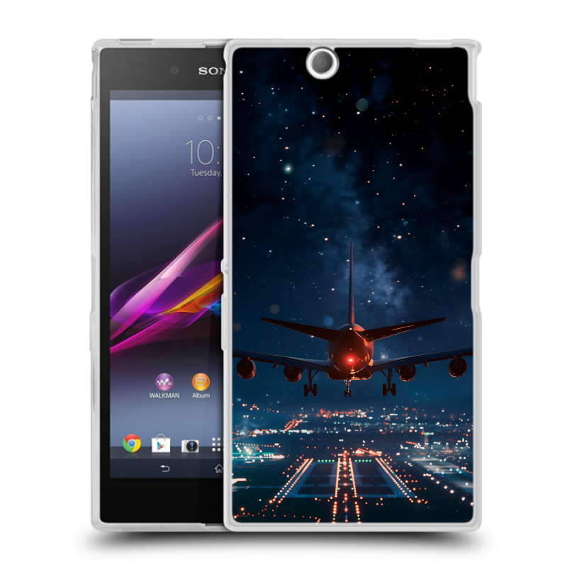 Силиконовый чехол на Sony Xperia Z Ultra с принтом самолет Силиконовый чехол на Sony Xperia Z Ultra с принтом самолет