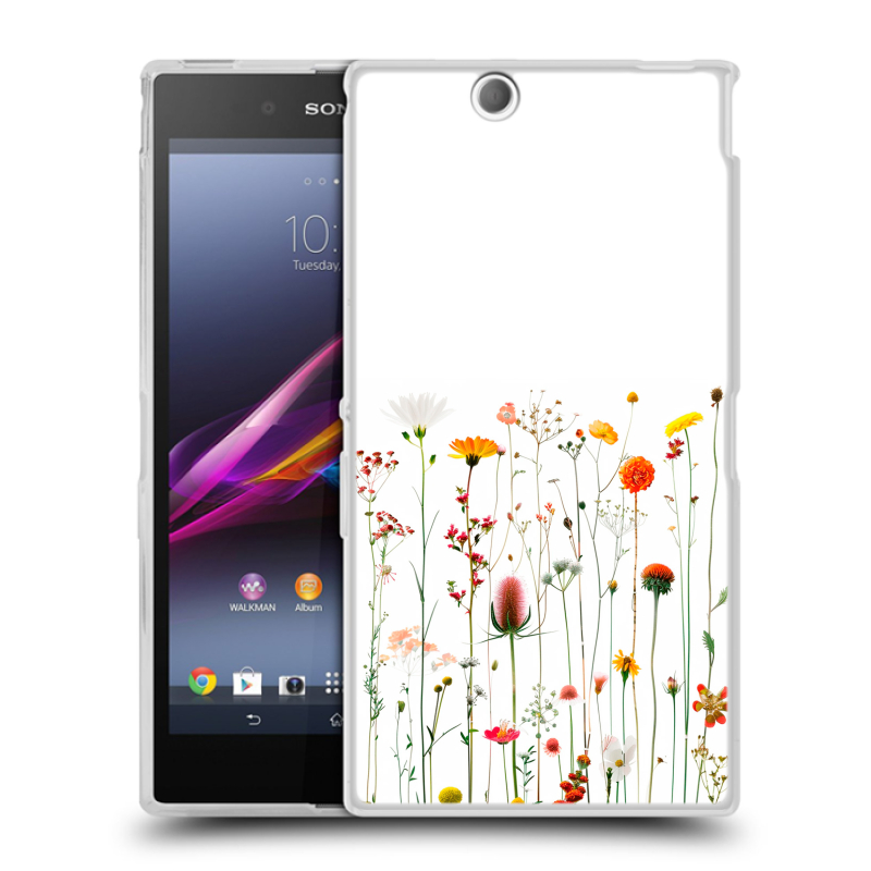 Силиконовый чехол на Sony Xperia Z Ultra с принтом цветы Силиконовый чехол на Sony Xperia Z Ultra с принтом цветы