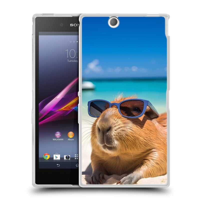 Силиконовый чехол на Sony Xperia Z Ultra с принтом Капибара Силиконовый чехол на Sony Xperia Z Ultra с принтом Капибара
