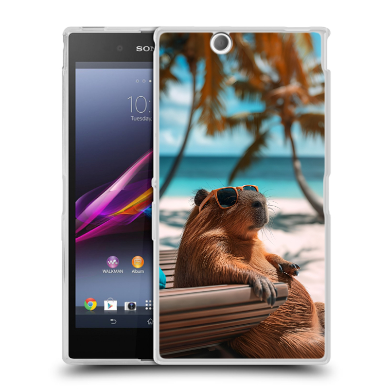 Силиконовый чехол на Sony Xperia Z Ultra с принтом Капибара Силиконовый чехол на Sony Xperia Z Ultra с принтом Капибара
