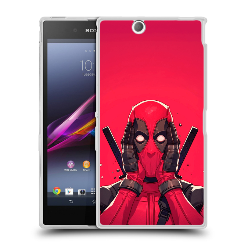 Силиконовый чехол на Sony Xperia Z Ultra с принтом Дедпул Deadpool Силиконовый чехол на Sony Xperia Z Ultra с принтом Дедпул Deadpool