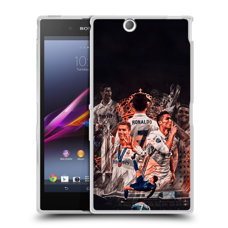 Силиконовый чехол на Sony Xperia Z Ultra с принтом Реал Роналдо Real Ronaldo Силиконовый чехол на Sony Xperia Z Ultra с принтом Реал Роналдо Real Ronaldo