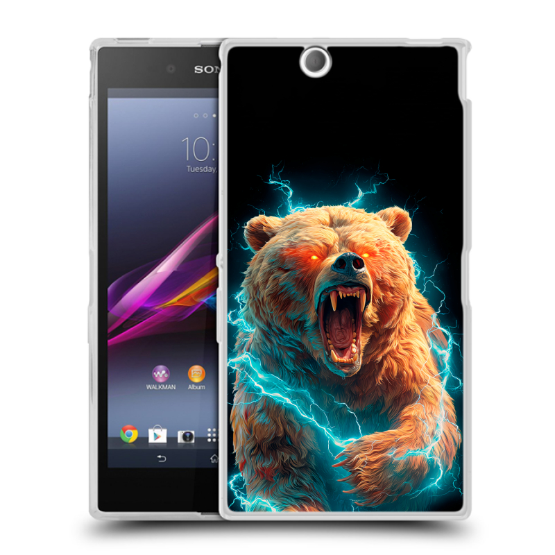 Силиконовый чехол на Sony Xperia Z Ultra с принтом Медведь Силиконовый чехол на Sony Xperia Z Ultra с принтом Медведь