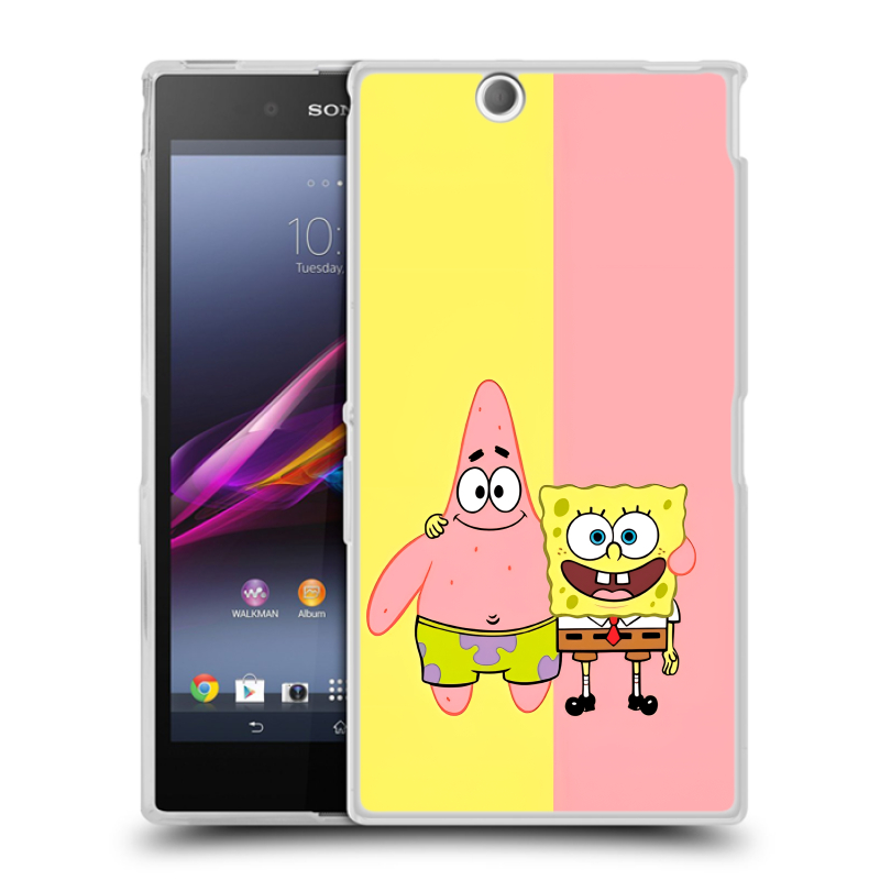 Силиконовый чехол на Sony Xperia Z Ultra с принтом Спанч боб Спанчбоб Силиконовый чехол на Sony Xperia Z Ultra с принтом Спанч боб Спанчбоб