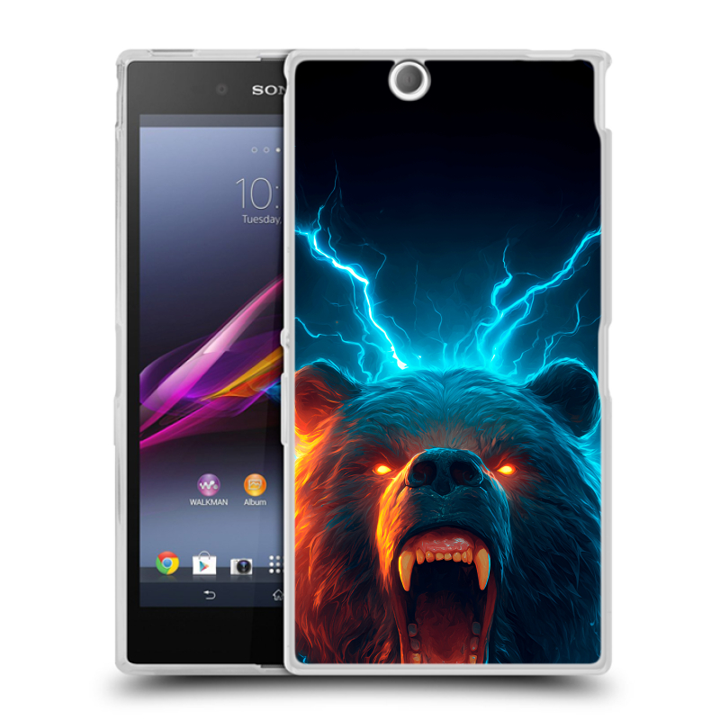 Силиконовый чехол на Sony Xperia Z Ultra с принтом Медведь Силиконовый чехол на Sony Xperia Z Ultra с принтом Медведь