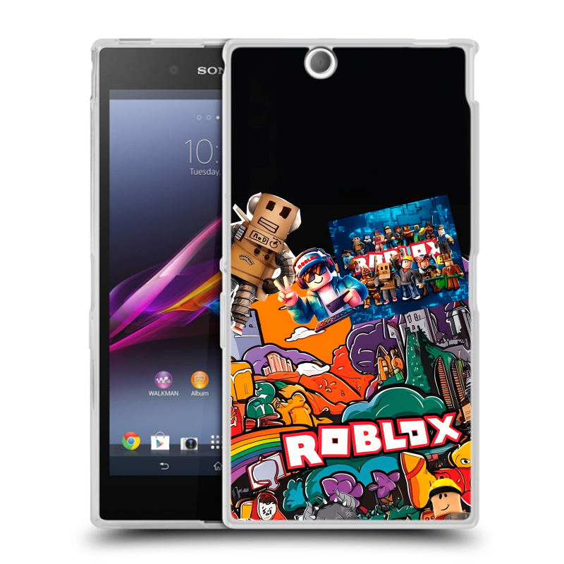 Силиконовый чехол на Sony Xperia Z Ultra с принтом Roblox Роблокс Силиконовый чехол на Sony Xperia Z Ultra с принтом Roblox Роблокс