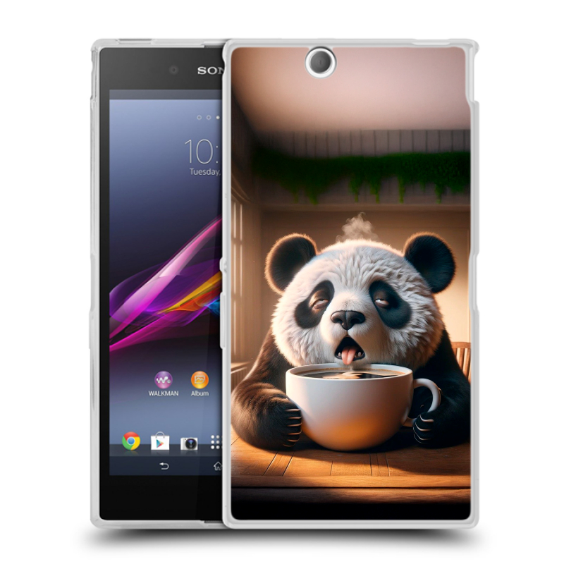 Силиконовый чехол на Sony Xperia Z Ultra с принтом смешная панда Силиконовый чехол на Sony Xperia Z Ultra с принтом смешная панда