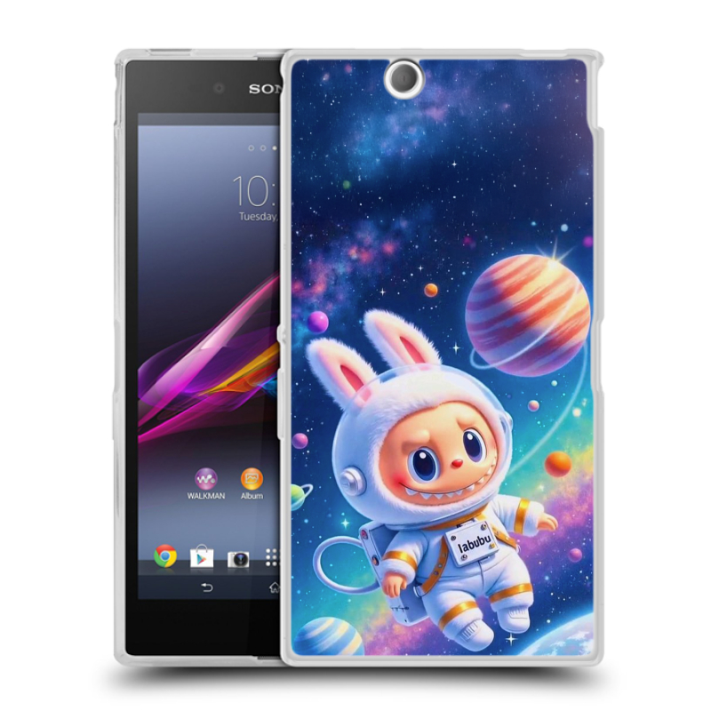 Силиконовый чехол на Sony Xperia Z Ultra с принтом Labubu Лабубу Силиконовый чехол на Sony Xperia Z Ultra с принтом Labubu Лабубу