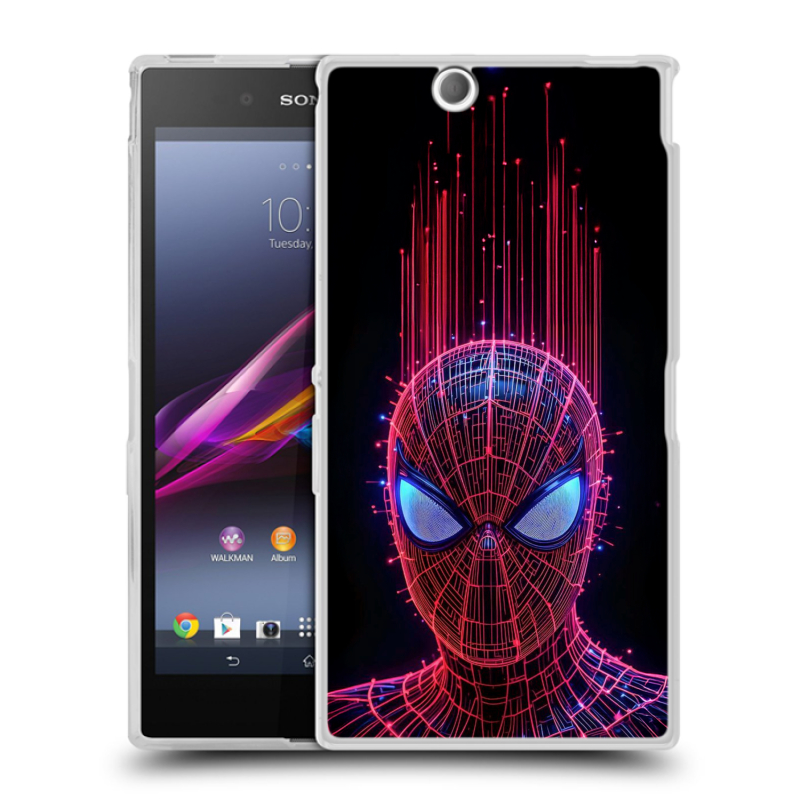 Силиконовый чехол на Sony Xperia Z Ultra с принтом Spiderman Человек паук Силиконовый чехол на Sony Xperia Z Ultra с принтом Spiderman Человек паук