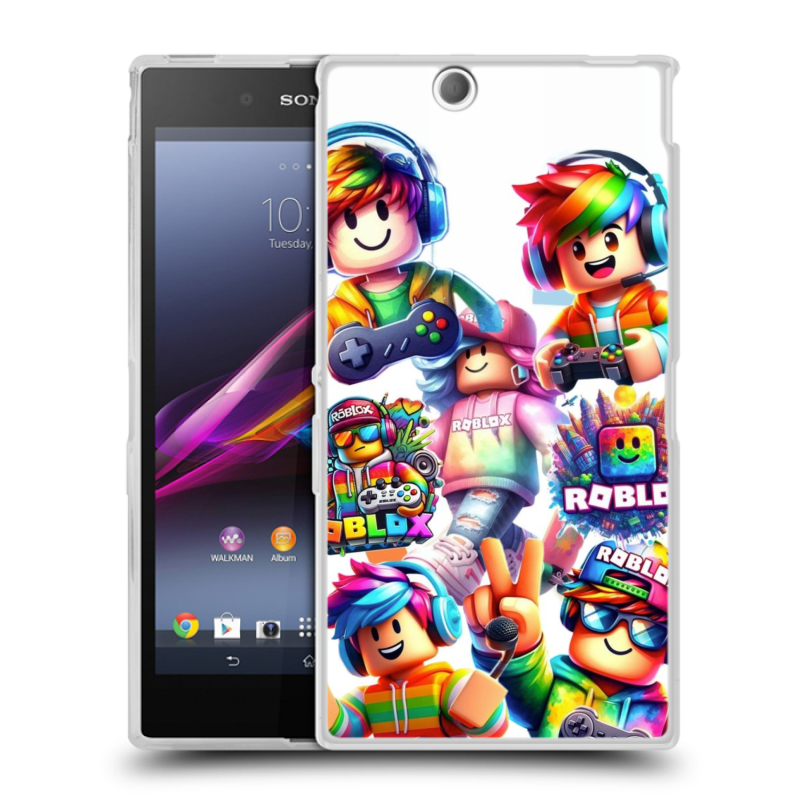 Силиконовый чехол на Sony Xperia Z Ultra с принтом Roblox Роблокс Силиконовый чехол на Sony Xperia Z Ultra с принтом Roblox Роблокс