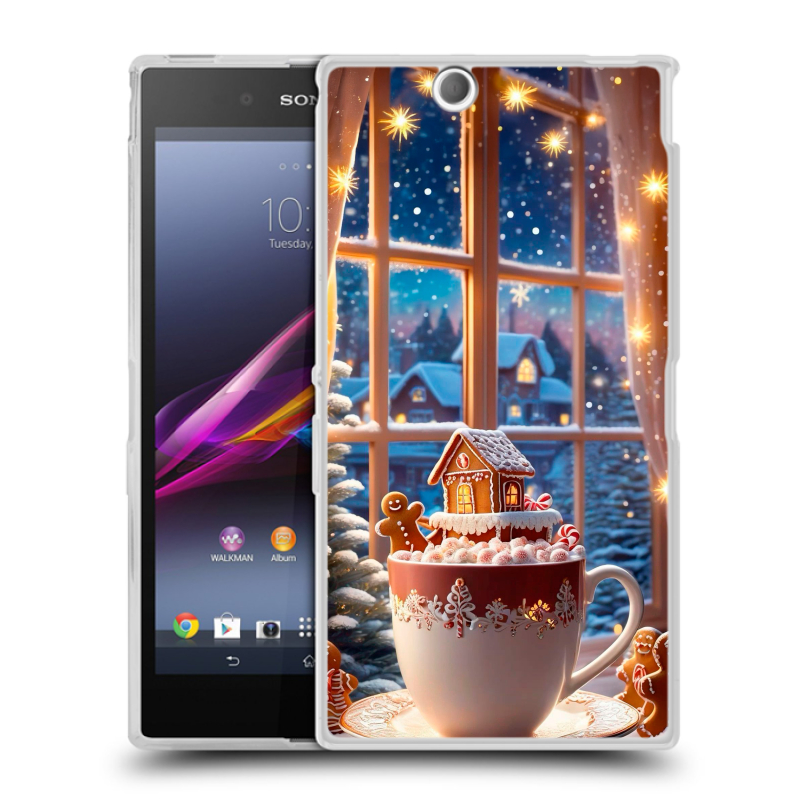 Силиконовый чехол на Sony Xperia Z Ultra с принтом Новый год Силиконовый чехол на Sony Xperia Z Ultra с принтом Новый год