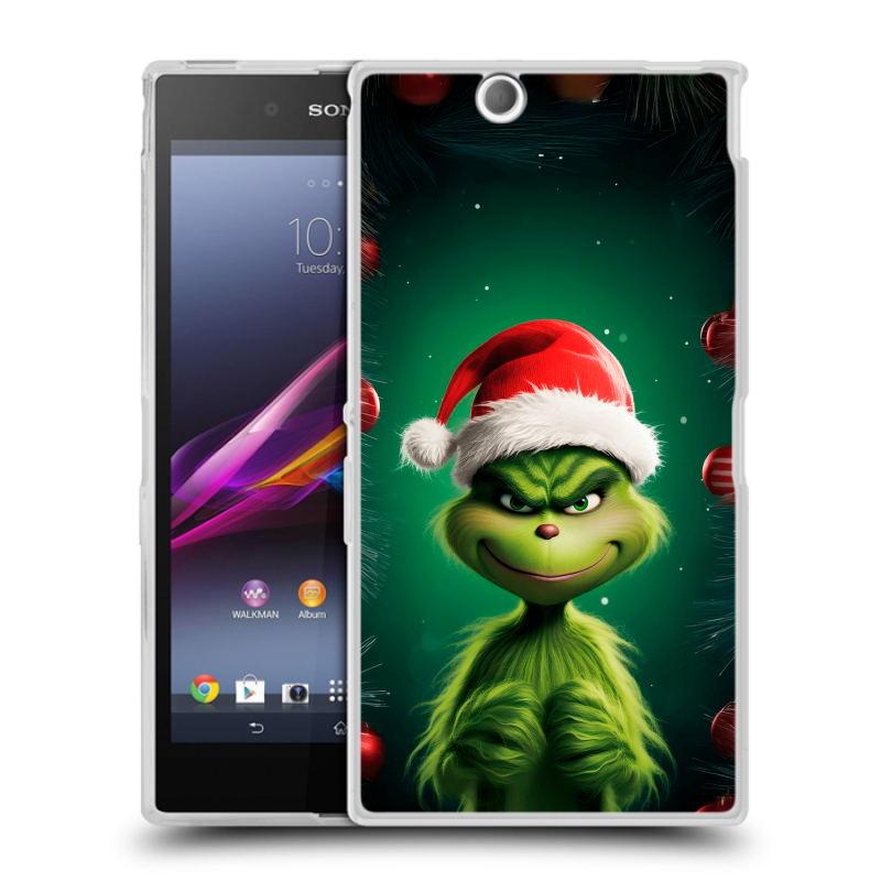 Силиконовый чехол на Sony Xperia Z Ultra с принтом Гринч Новый год Рождество Силиконовый чехол на Sony Xperia Z Ultra с принтом Гринч Новый год Рождество