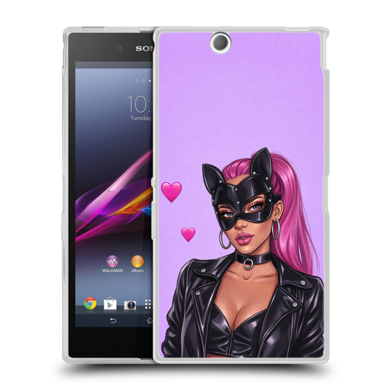Силиконовый чехол на Sony Xperia Z Ultra с принтом женский Силиконовый чехол на Sony Xperia Z Ultra с принтом женский