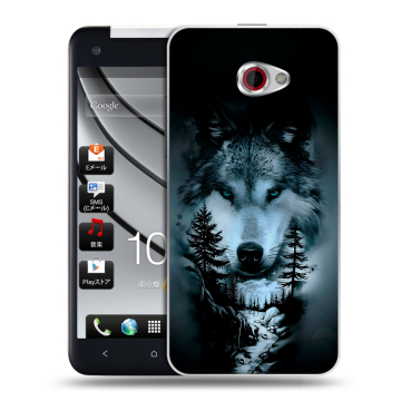 Пластиковый чехол на HTC Butterfly S с принтом Лесной волк Пластиковый чехол на HTC Butterfly S с принтом Лесной волк