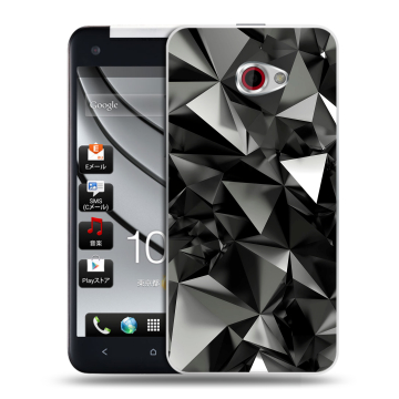 Пластиковый чехол на HTC Butterfly S с принтом Черные кристаллы Пластиковый чехол на HTC Butterfly S с принтом Черные кристаллы
