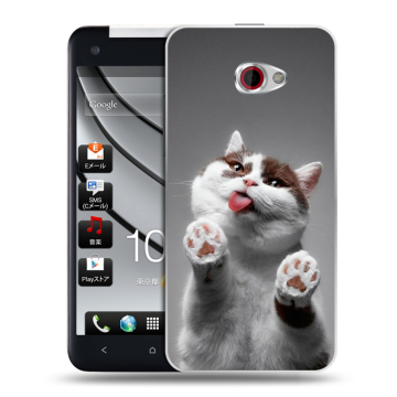 Пластиковый чехол на HTC Butterfly S с принтом Коты Пластиковый чехол на HTC Butterfly S с принтом Коты