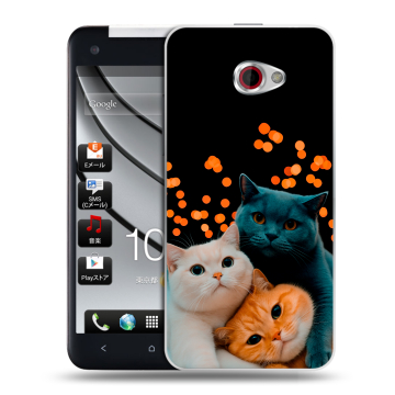 Пластиковый чехол на HTC Butterfly S с принтом Кошки Пластиковый чехол на HTC Butterfly S с принтом Кошки