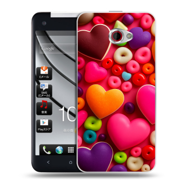 Пластиковый чехол на HTC Butterfly S с принтом Сердечки Пластиковый чехол на HTC Butterfly S с принтом Сердечки