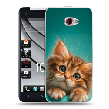 Пластиковый чехол на HTC Butterfly S с принтом котенок Пластиковый чехол на HTC Butterfly S с принтом котенок