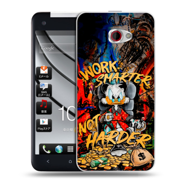 Пластиковый чехол на HTC Butterfly S с принтом Дональд Дак Деньги