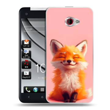 Пластиковый чехол на HTC Butterfly S с принтом милая лиса Пластиковый чехол на HTC Butterfly S с принтом милая лиса