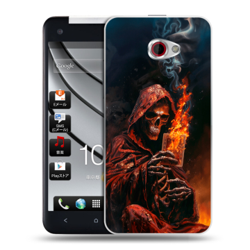 Пластиковый чехол на HTC Butterfly S с принтом Скелет и карты Пластиковый чехол на HTC Butterfly S с принтом Скелет и карты