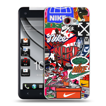 Пластиковый чехол на HTC Butterfly S с принтом Найк Nike яркий Пластиковый чехол на HTC Butterfly S с принтом Найк Nike яркий