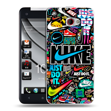 Пластиковый чехол на HTC Butterfly S с принтом найк nike черный Пластиковый чехол на HTC Butterfly S с принтом найк nike черный