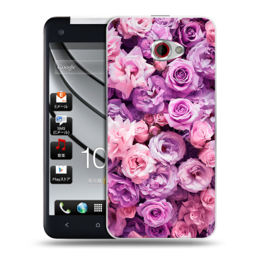 Пластиковый чехол на HTC Butterfly S с принтом лавандовые розы