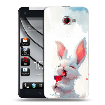 Пластиковый чехол на HTC Butterfly S с принтом кролик зайчик Пластиковый чехол на HTC Butterfly S с принтом кролик зайчик