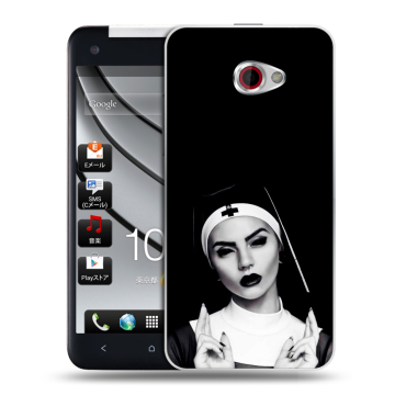 Пластиковый чехол на HTC Butterfly S с принтом монашка Пластиковый чехол на HTC Butterfly S с принтом монашка