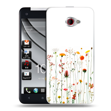 Пластиковый чехол на HTC Butterfly S с принтом цветы Пластиковый чехол на HTC Butterfly S с принтом цветы