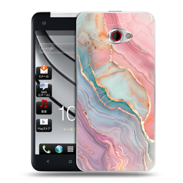 Пластиковый чехол на HTC Butterfly S с принтом розовый мрамор Пластиковый чехол на HTC Butterfly S с принтом розовый мрамор