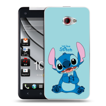 Пластиковый чехол на HTC Butterfly S с принтом Лило и Стич
