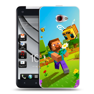 Пластиковый чехол на HTC Butterfly S с принтом Майнкрафт Minecraft