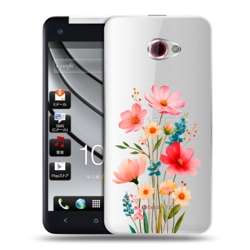 Пластиковый чехол на HTC Butterfly S с принтом Цветы