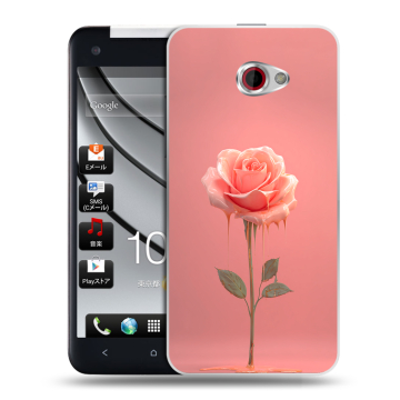 Пластиковый чехол на HTC Butterfly S с принтом Розовая роза