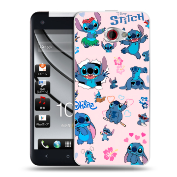 Пластиковый чехол на HTC Butterfly S с принтом Лило и Стич