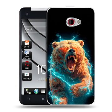 Пластиковый чехол на HTC Butterfly S с принтом Медведь