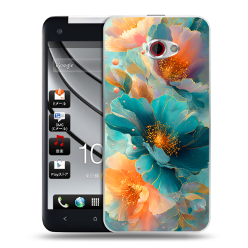 Пластиковый чехол на HTC Butterfly S с принтом Цветы