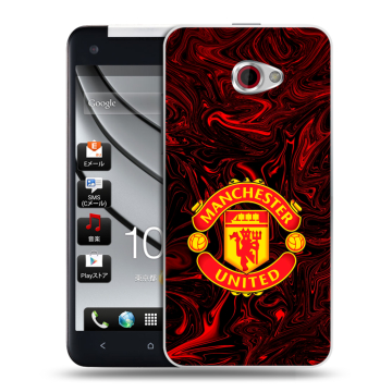 Пластиковый чехол на HTC Butterfly S с принтом Manchester United