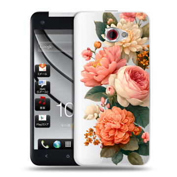 Пластиковый чехол на HTC Butterfly S с принтом цветы