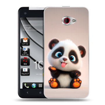 Пластиковый чехол на HTC Butterfly S с принтом милая панда Пластиковый чехол на HTC Butterfly S с принтом милая панда