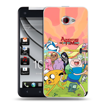 Пластиковый чехол на HTC Butterfly S с принтом Adventure time Время приключений