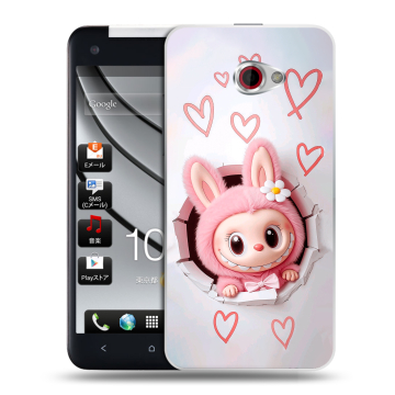 Пластиковый чехол на HTC Butterfly S с принтом Labubu Лабубу