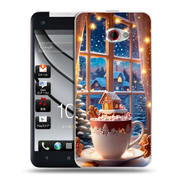 Пластиковый чехол на HTC Butterfly S с принтом Новый год