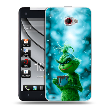 Пластиковый чехол на HTC Butterfly S с принтом Новый год гринч
