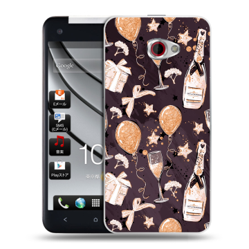 Пластиковый чехол на HTC Butterfly S с принтом Новый год